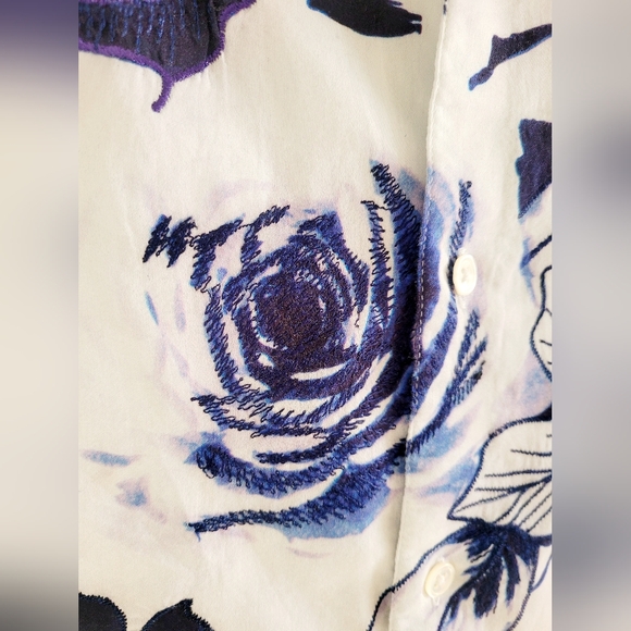 Robert Graham $328 Luxe Chinoserie Seen Exclusive Embroidered 100% Cotton Medium - Picture 11 of 16